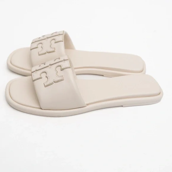 Tory Burch • Double-T Nappa Leather Slide
